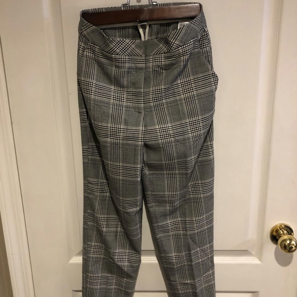 H&M Gray Plaid Dress Pants - Picture 1 of 4